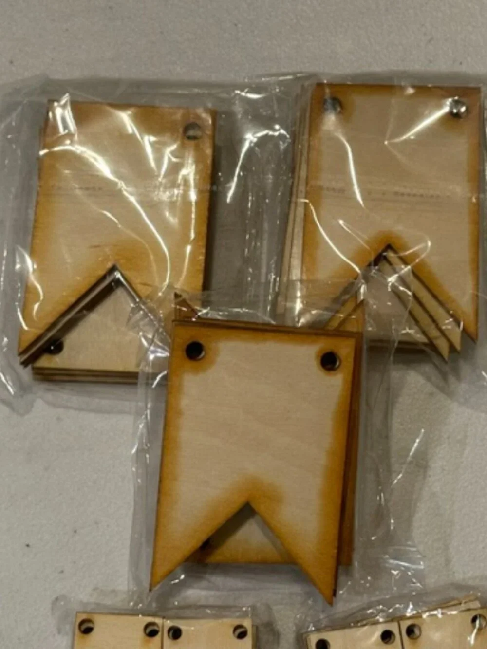 NEW DIY Wood Banner Blanks Two Sizes-48 pieces